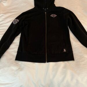 Harley-Davidson Black Hoodie with Logo